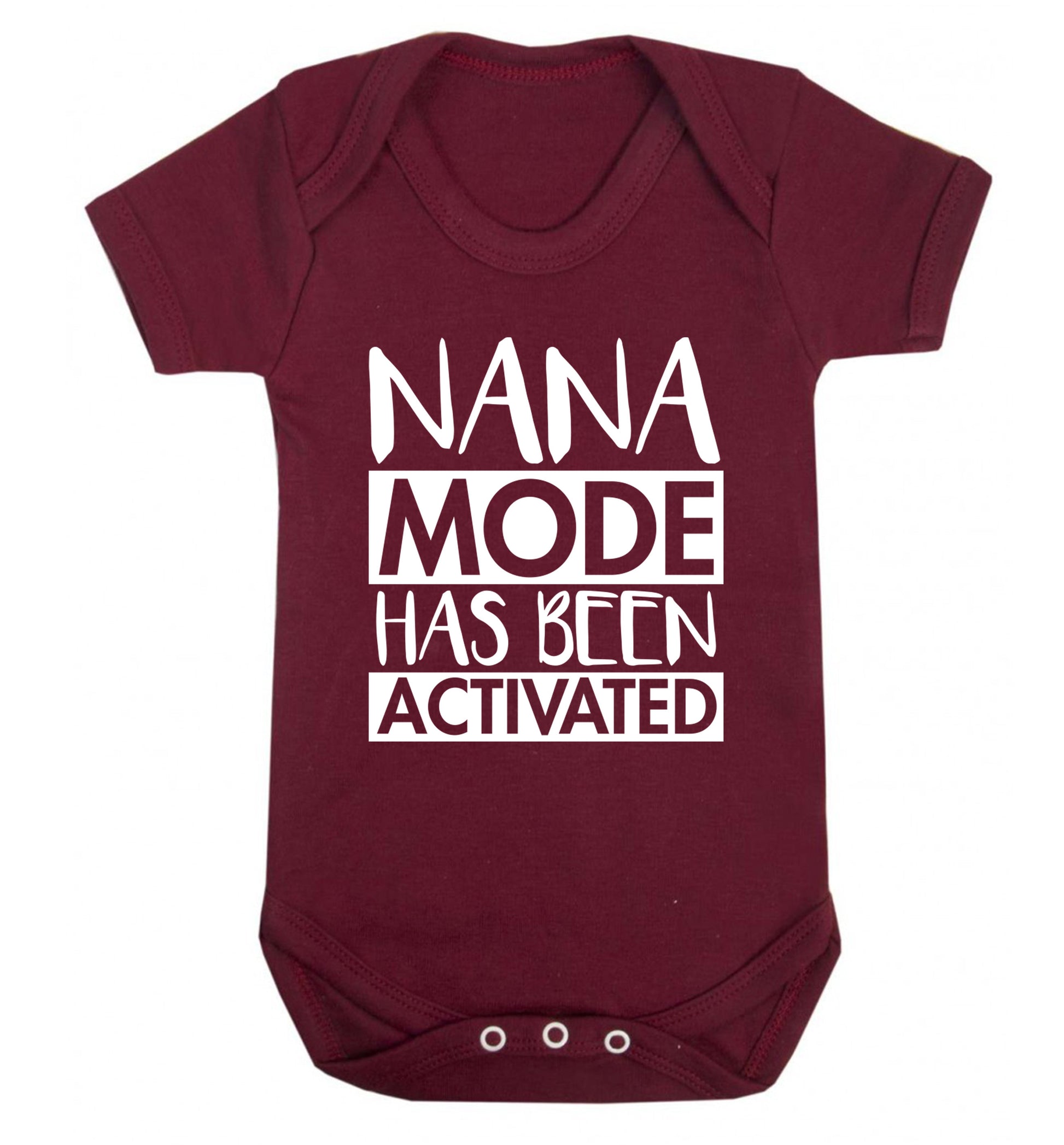 Nana mode activated Baby Vest maroon 18-24 months