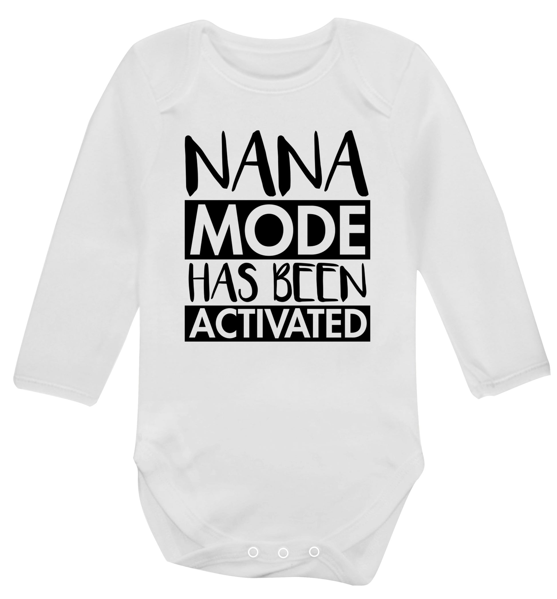 Nana mode activated Baby Vest long sleeved white 6-12 months