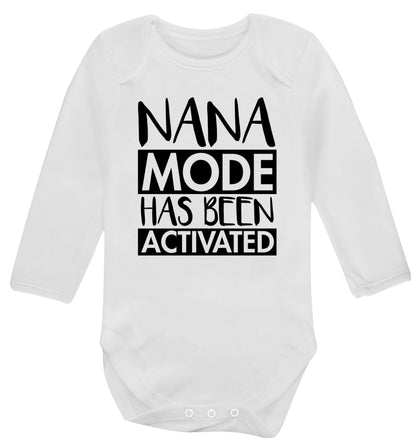 Nana mode activated Baby Vest long sleeved white 6-12 months