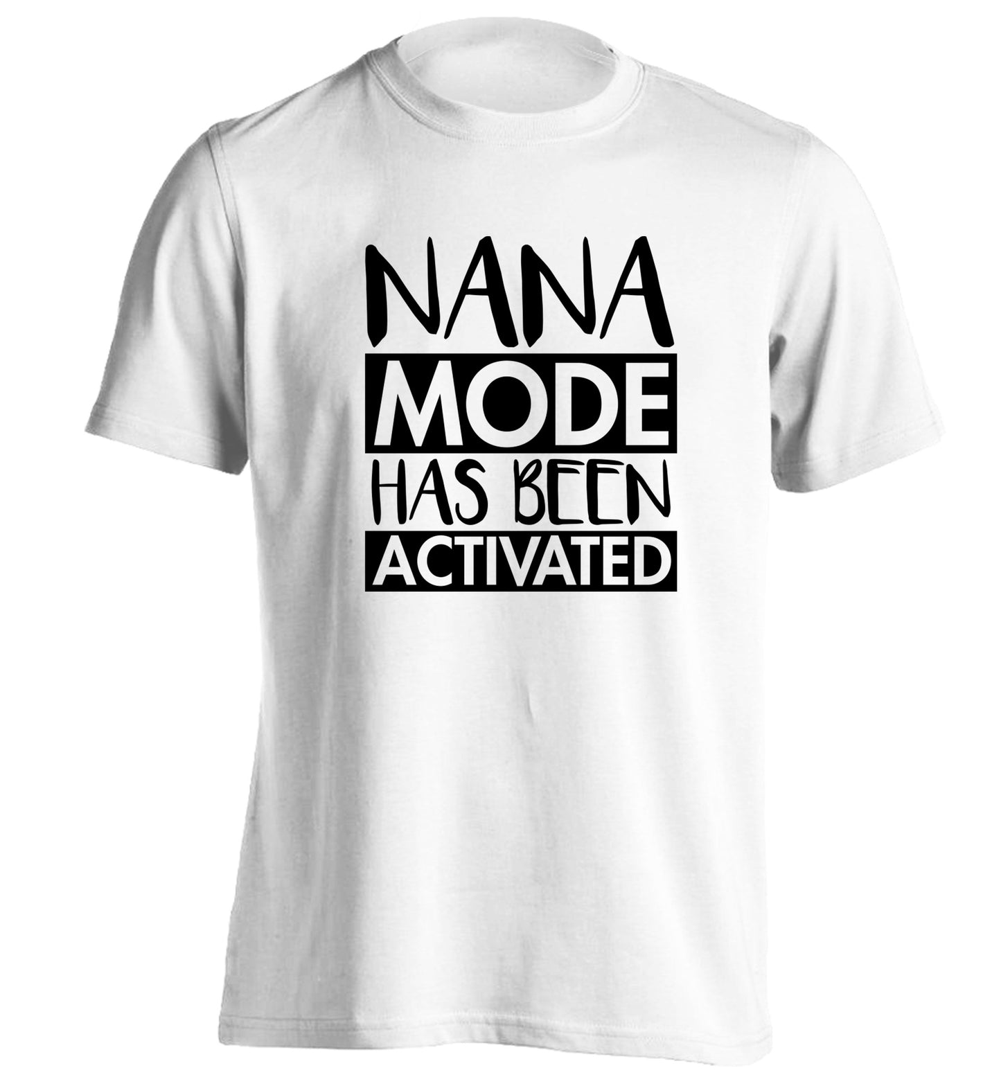 Nana mode activated adults unisex white Tshirt 2XL