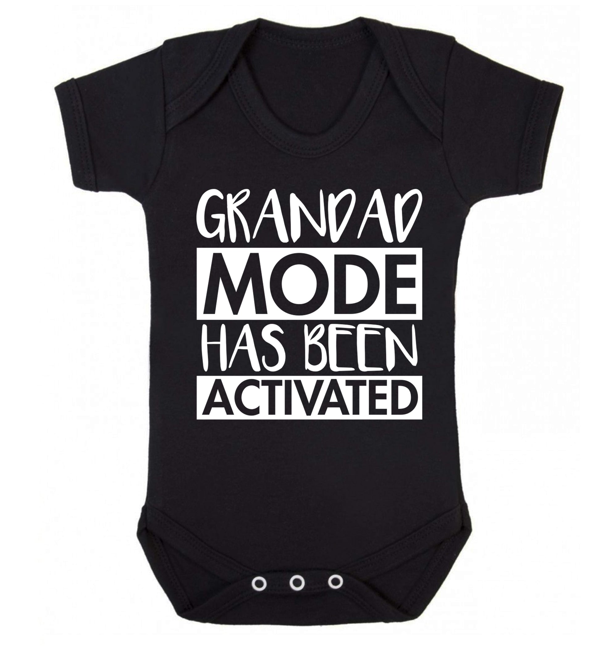 Grandad mode activated Baby Vest black 18-24 months