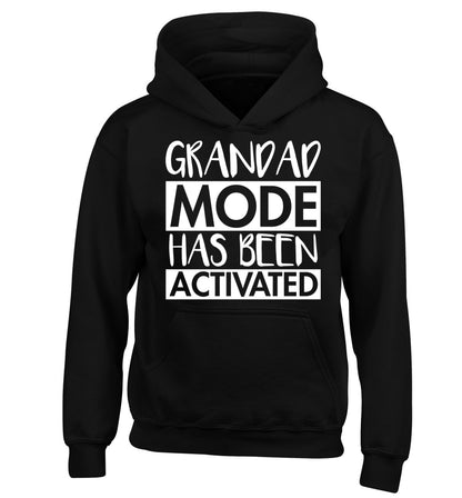 Grandad mode activated children's black hoodie 12-14 Years