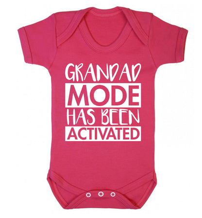Grandad mode activated Baby Vest dark pink 18-24 months