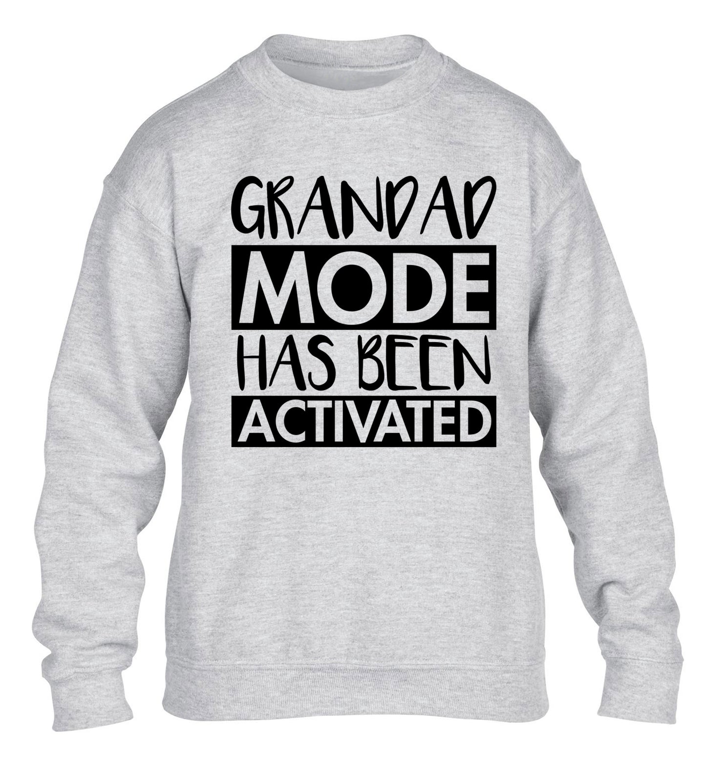 Grandad mode activated children's grey sweater 12-14 Years