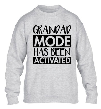 Grandad mode activated children's grey sweater 12-14 Years