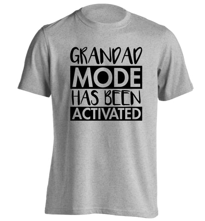 Grandad mode activated adults unisex grey Tshirt 2XL