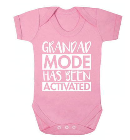 Grandad mode activated Baby Vest pale pink 18-24 months