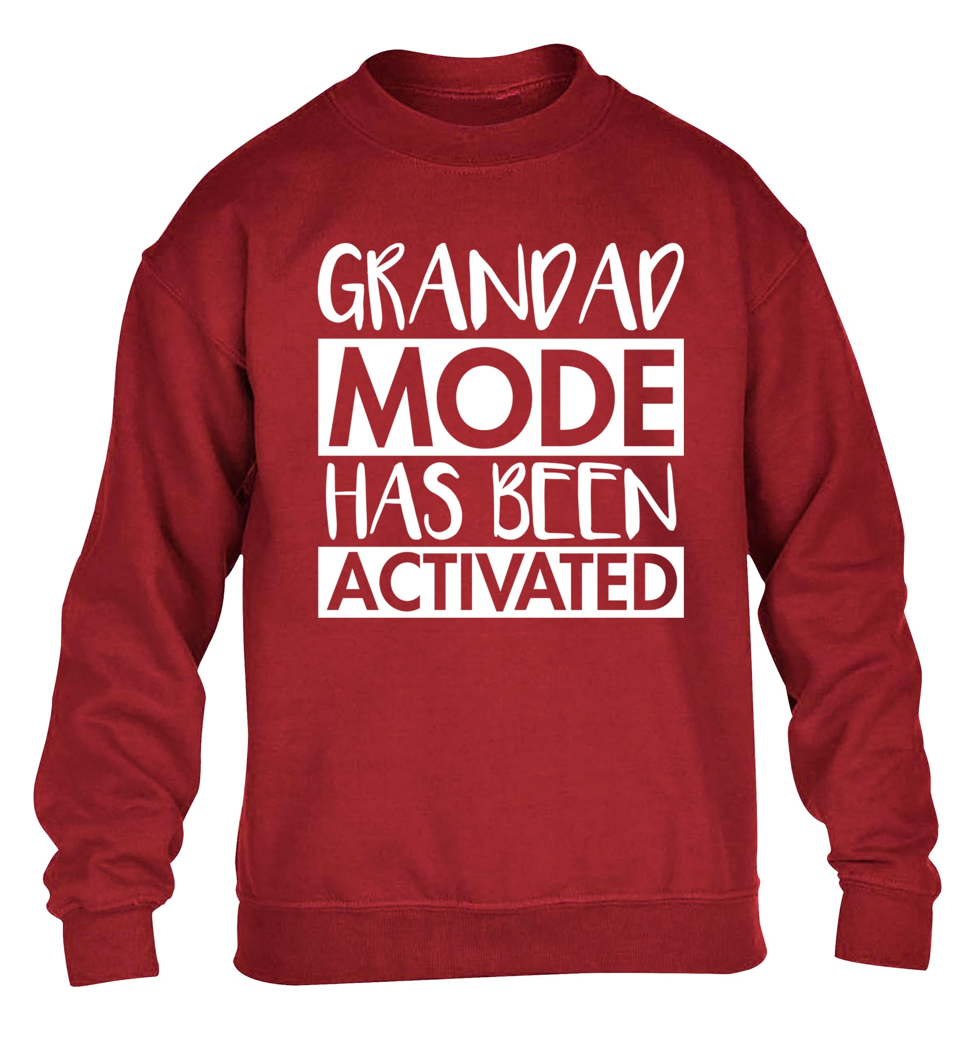 Grandad mode activated children's grey sweater 12-14 Years