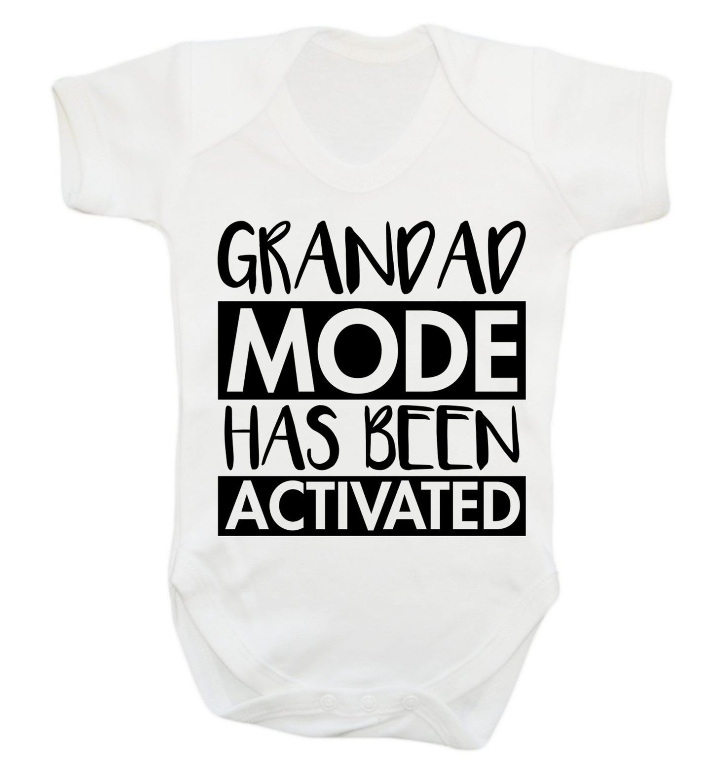 Grandad mode activated Baby Vest white 18-24 months