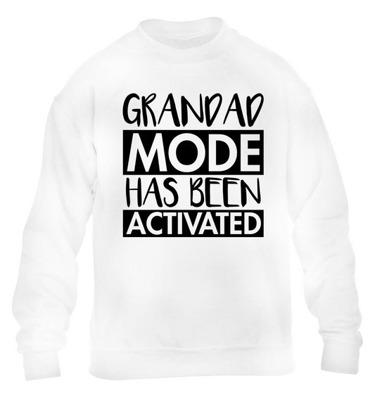 Grandad mode activated children's white sweater 12-14 Years