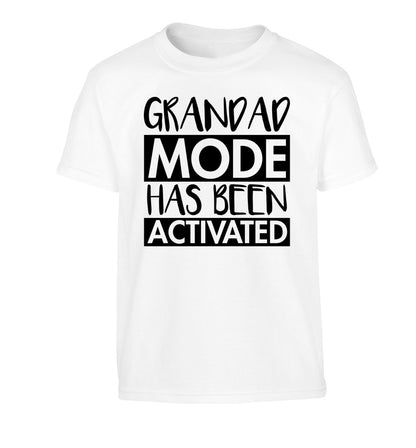 Grandad mode activated Children's white Tshirt 12-14 Years