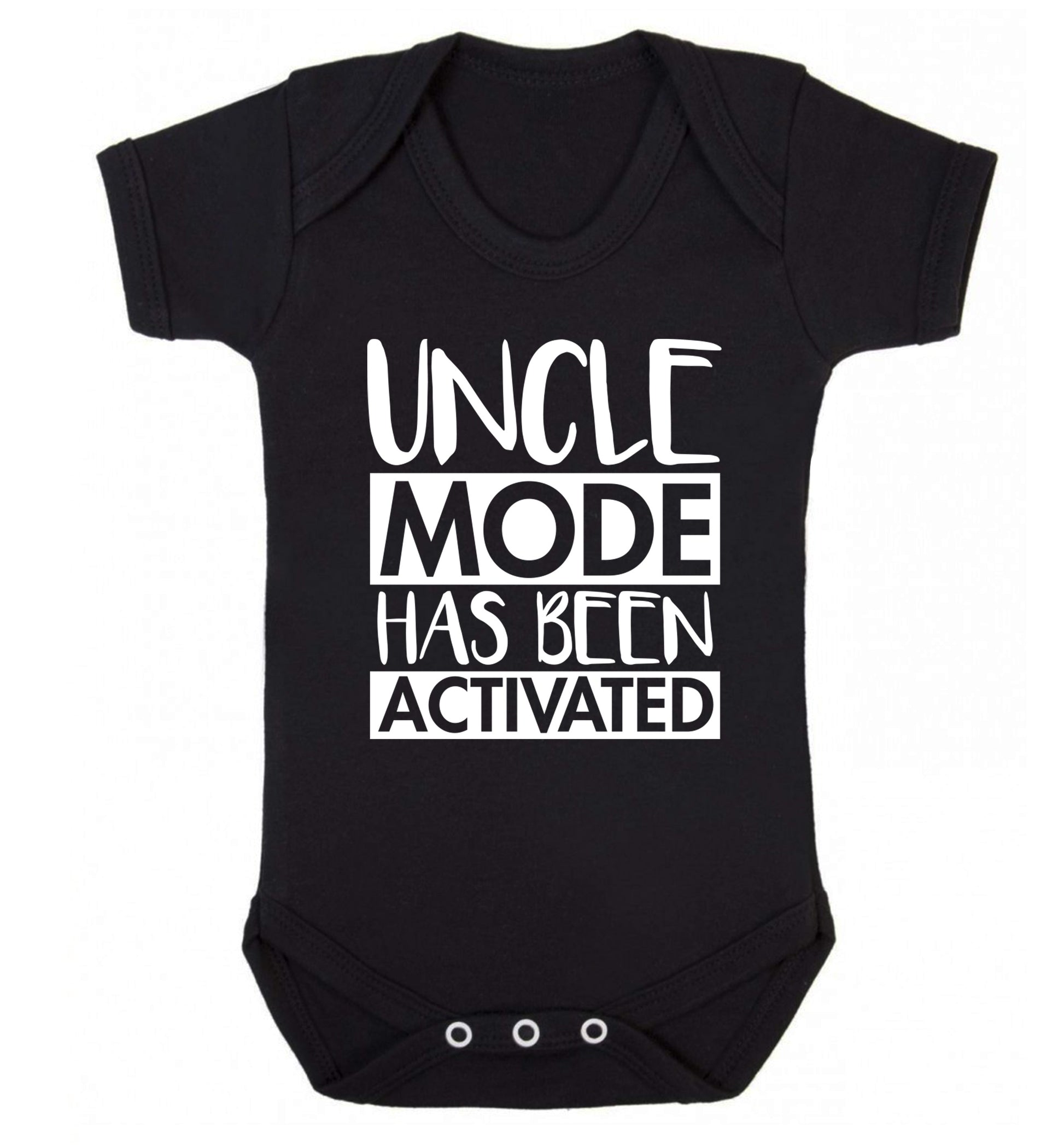 Uncle mode activated Baby Vest black 18-24 months