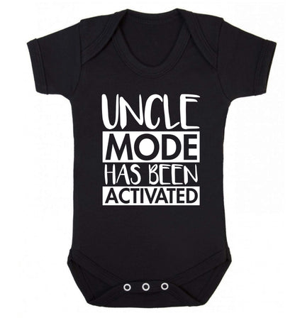 Uncle mode activated Baby Vest black 18-24 months
