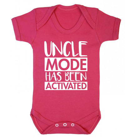 Uncle mode activated Baby Vest dark pink 18-24 months