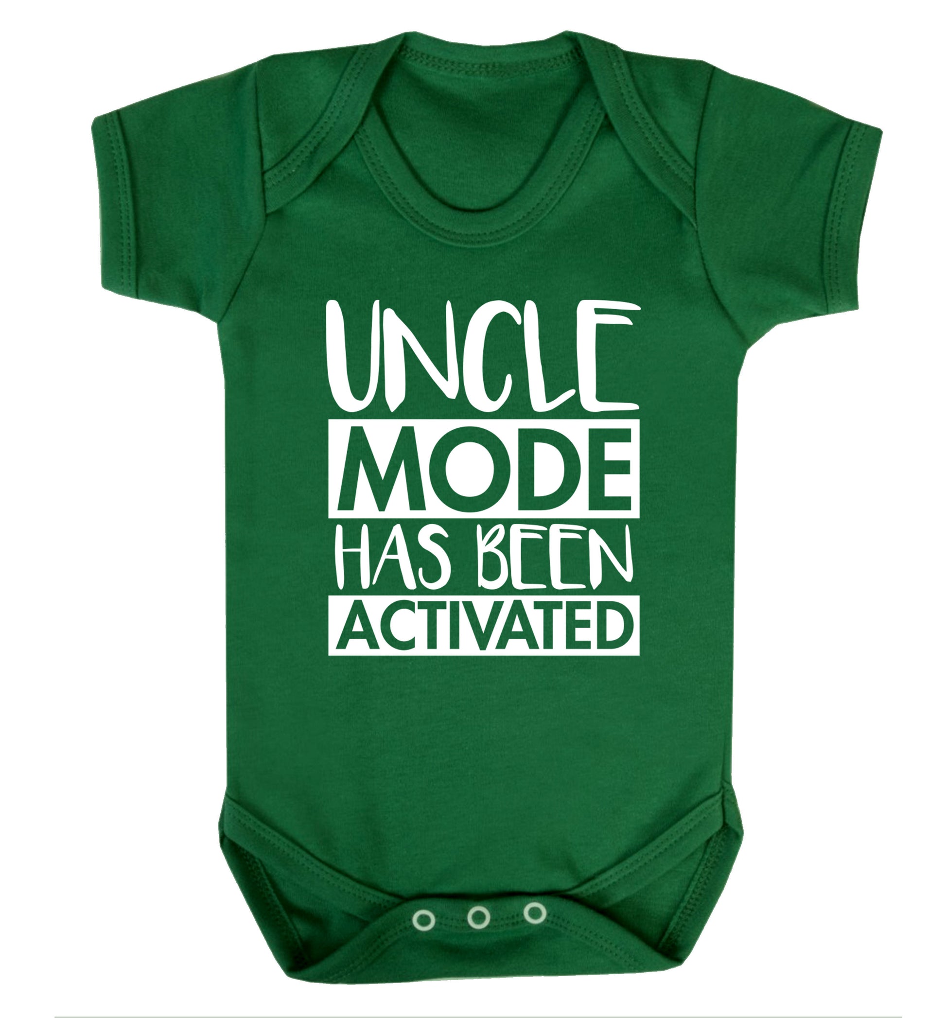 Uncle mode activated Baby Vest green 18-24 months