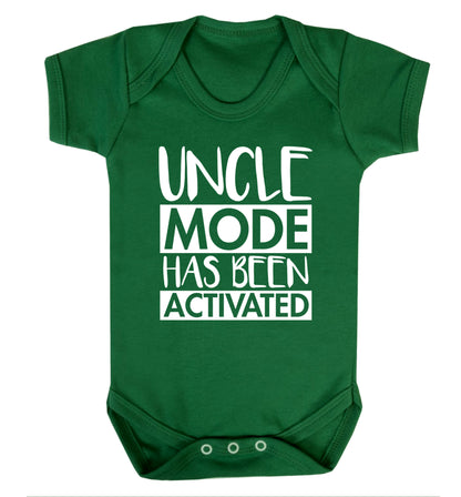 Uncle mode activated Baby Vest green 18-24 months