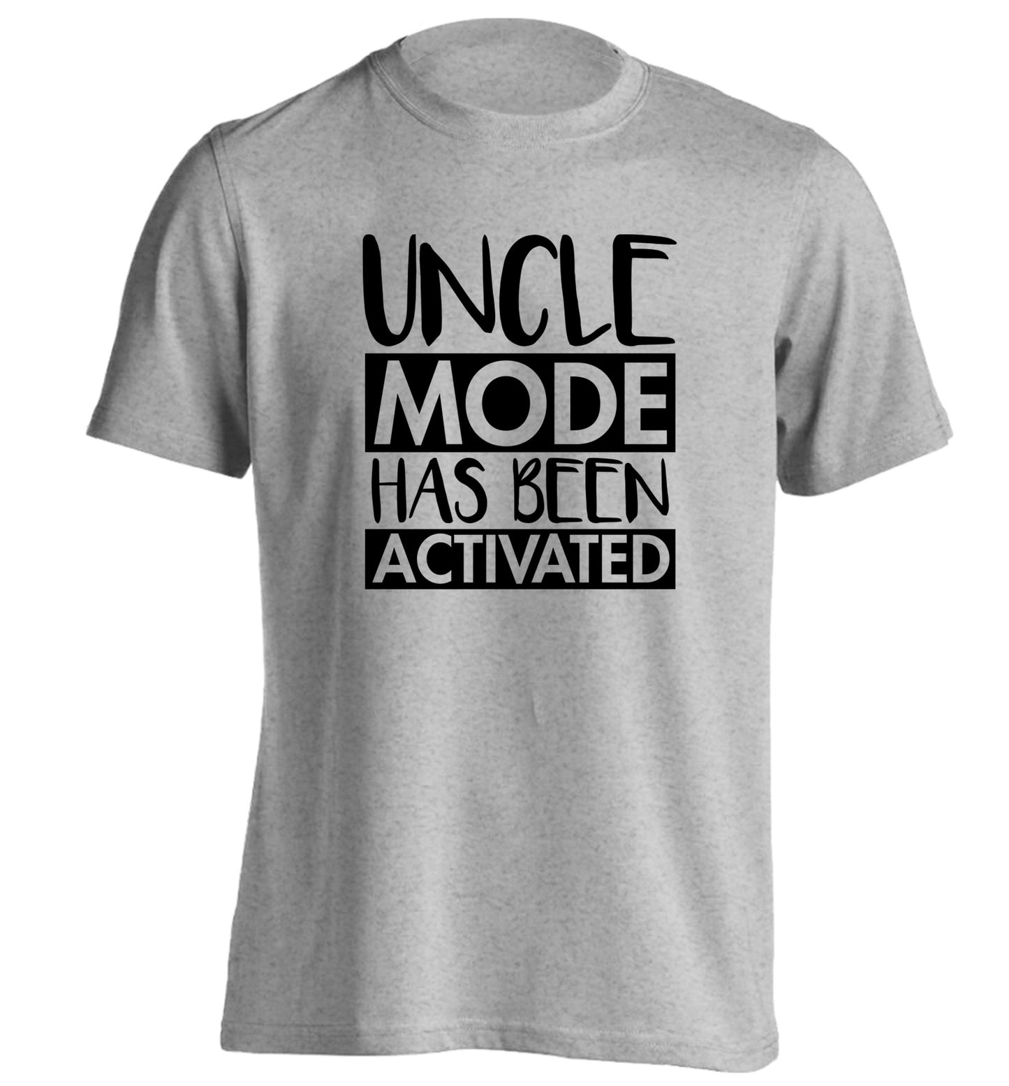 Uncle mode activated adults unisex grey Tshirt 2XL