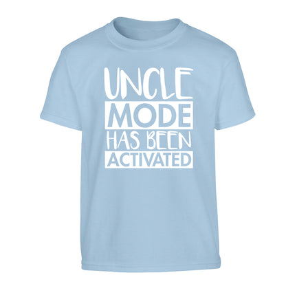 Uncle mode activated Children's light blue Tshirt 12-14 Years