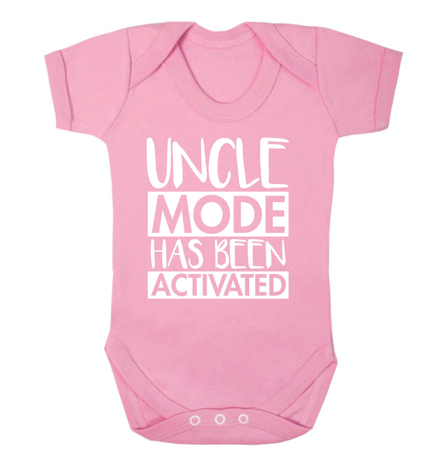 Uncle mode activated Baby Vest pale pink 18-24 months