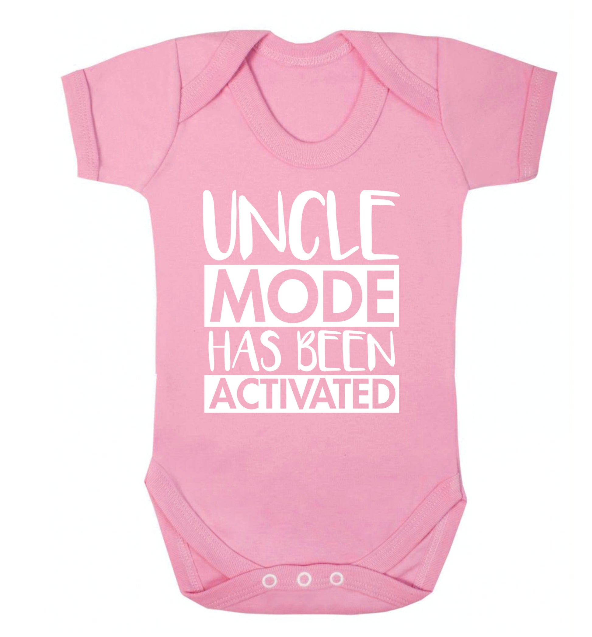 Uncle mode activated Baby Vest pale pink 18-24 months