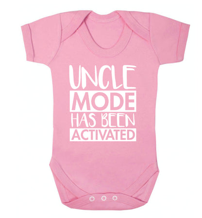 Uncle mode activated Baby Vest pale pink 18-24 months