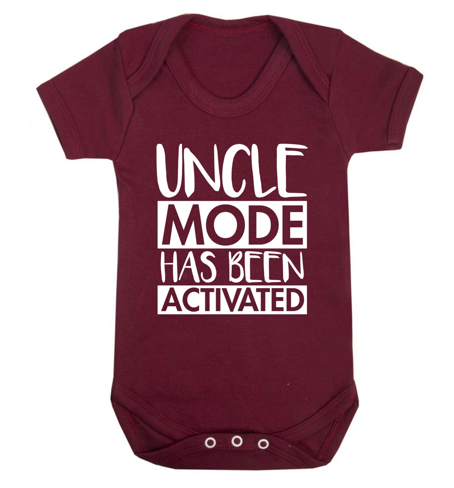 Uncle mode activated Baby Vest maroon 18-24 months