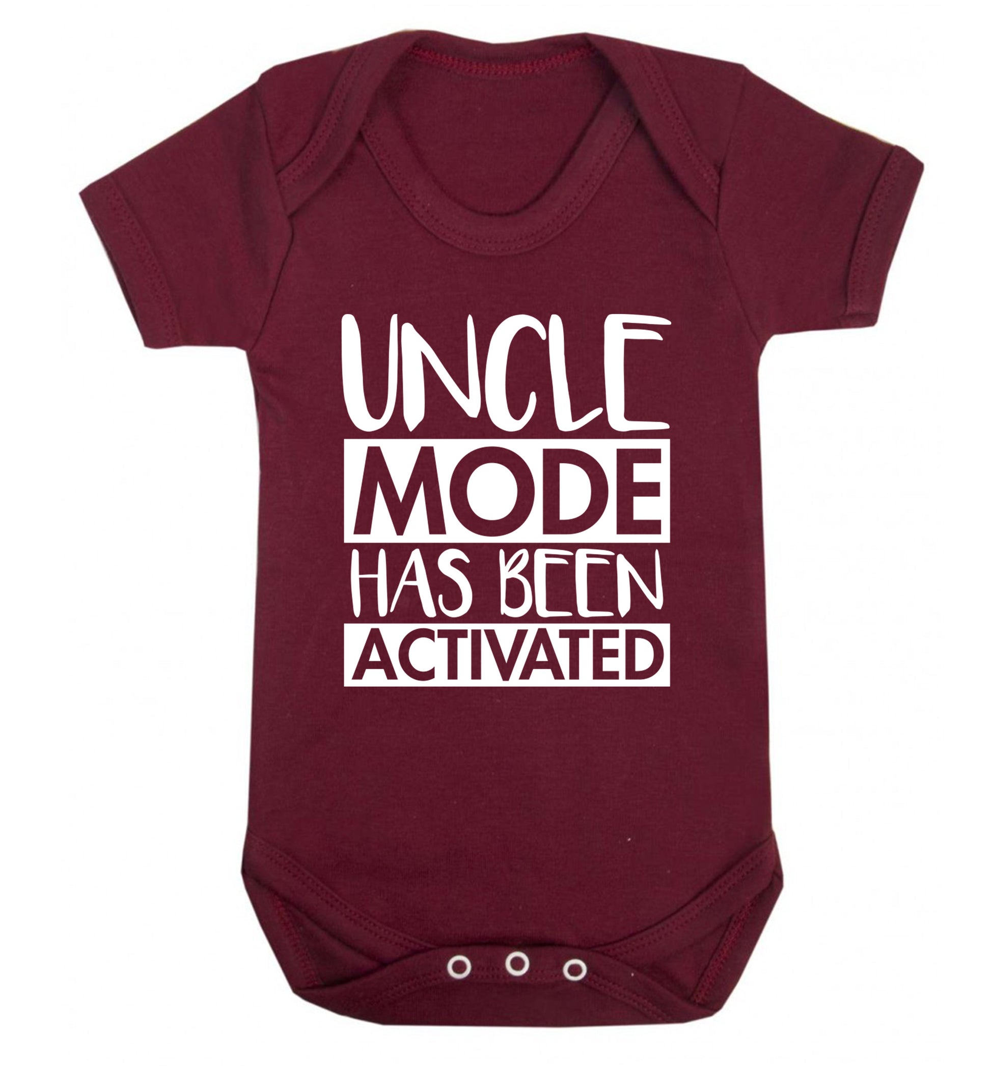 Uncle mode activated Baby Vest maroon 18-24 months