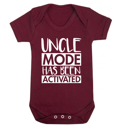 Uncle mode activated Baby Vest maroon 18-24 months