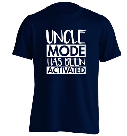 Uncle mode activated adults unisex navy Tshirt 2XL