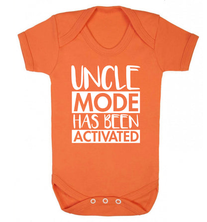 Uncle mode activated Baby Vest orange 18-24 months