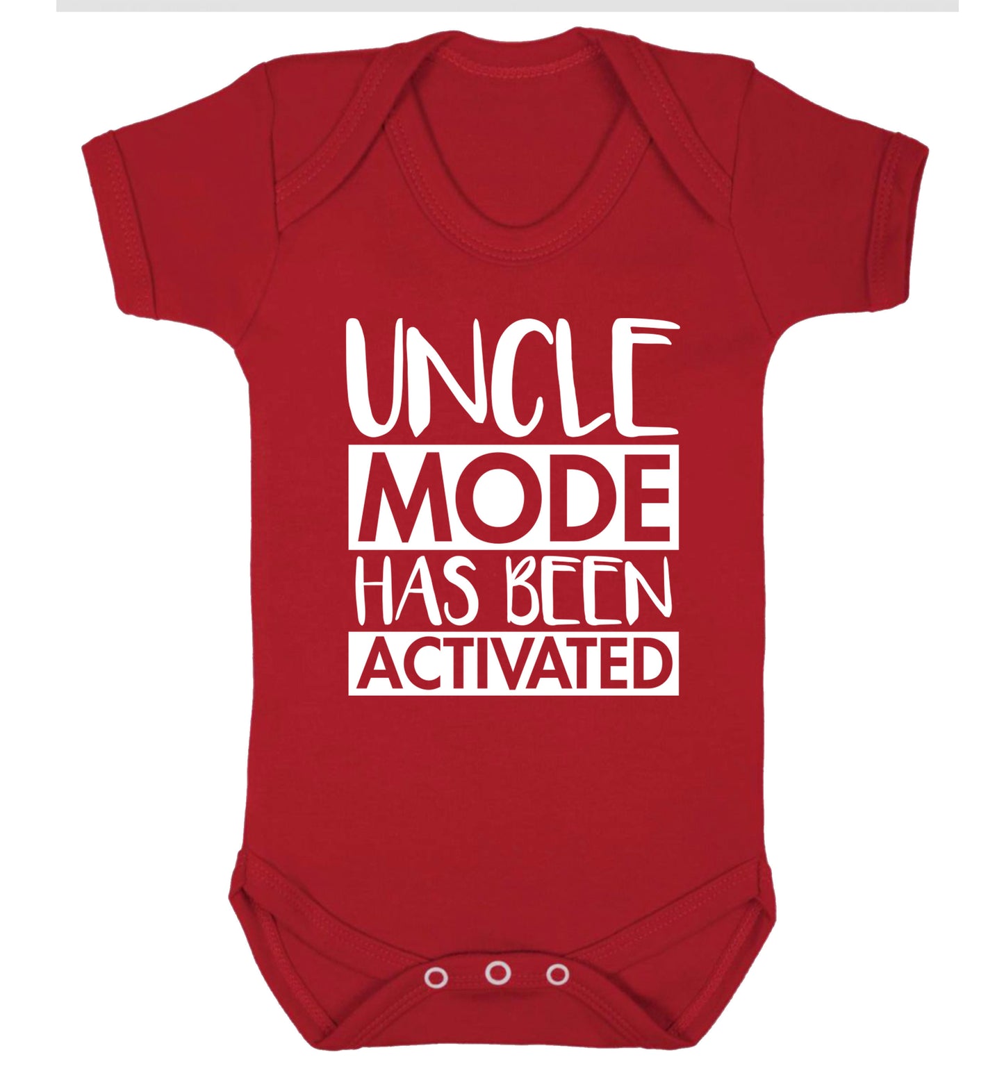Uncle mode activated Baby Vest red 18-24 months