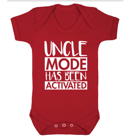 Uncle mode activated Baby Vest red 18-24 months