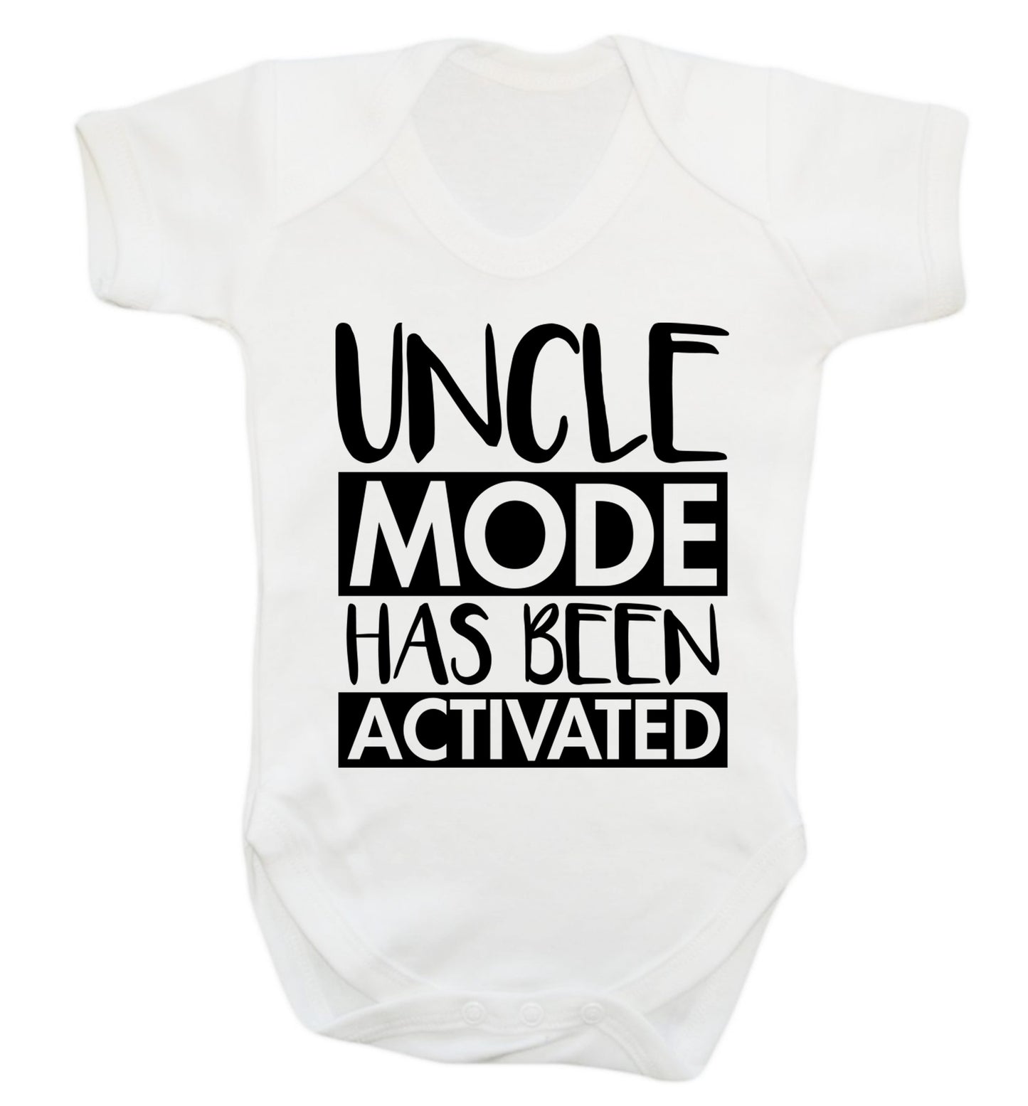 Uncle mode activated Baby Vest white 18-24 months