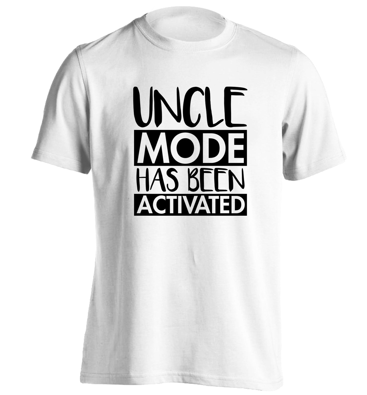 Uncle mode activated adults unisex white Tshirt 2XL