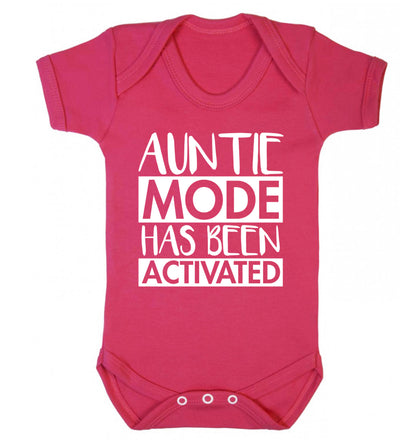 Auntie mode activated Baby Vest dark pink 18-24 months