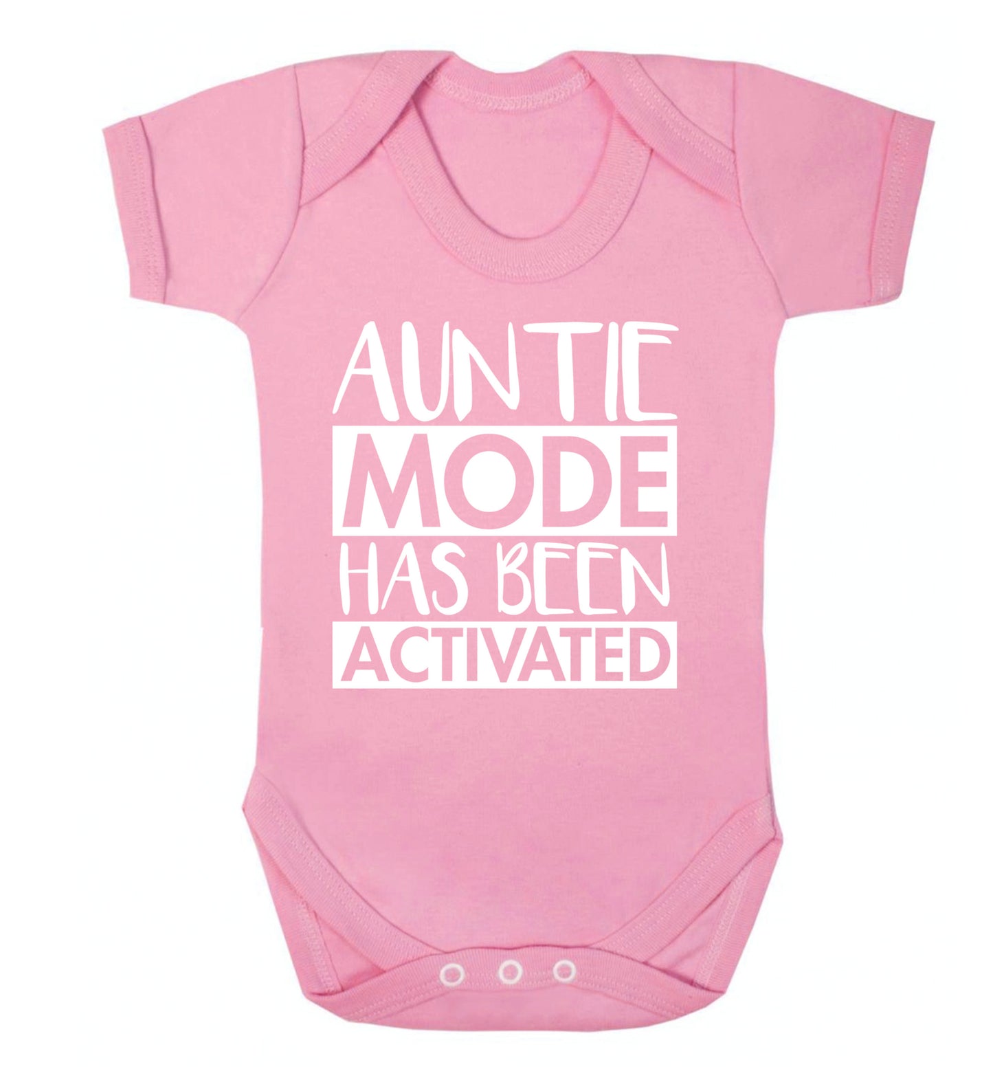 Auntie mode activated Baby Vest pale pink 18-24 months