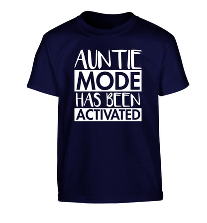 Auntie mode activated Children's navy Tshirt 12-14 Years