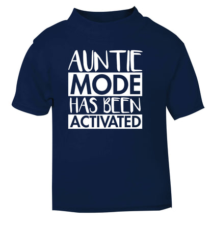 Auntie mode activated navy Baby Toddler Tshirt 2 Years