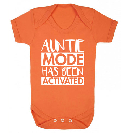Auntie mode activated Baby Vest orange 18-24 months
