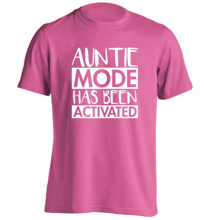 Auntie mode activated adults unisex pink Tshirt 2XL