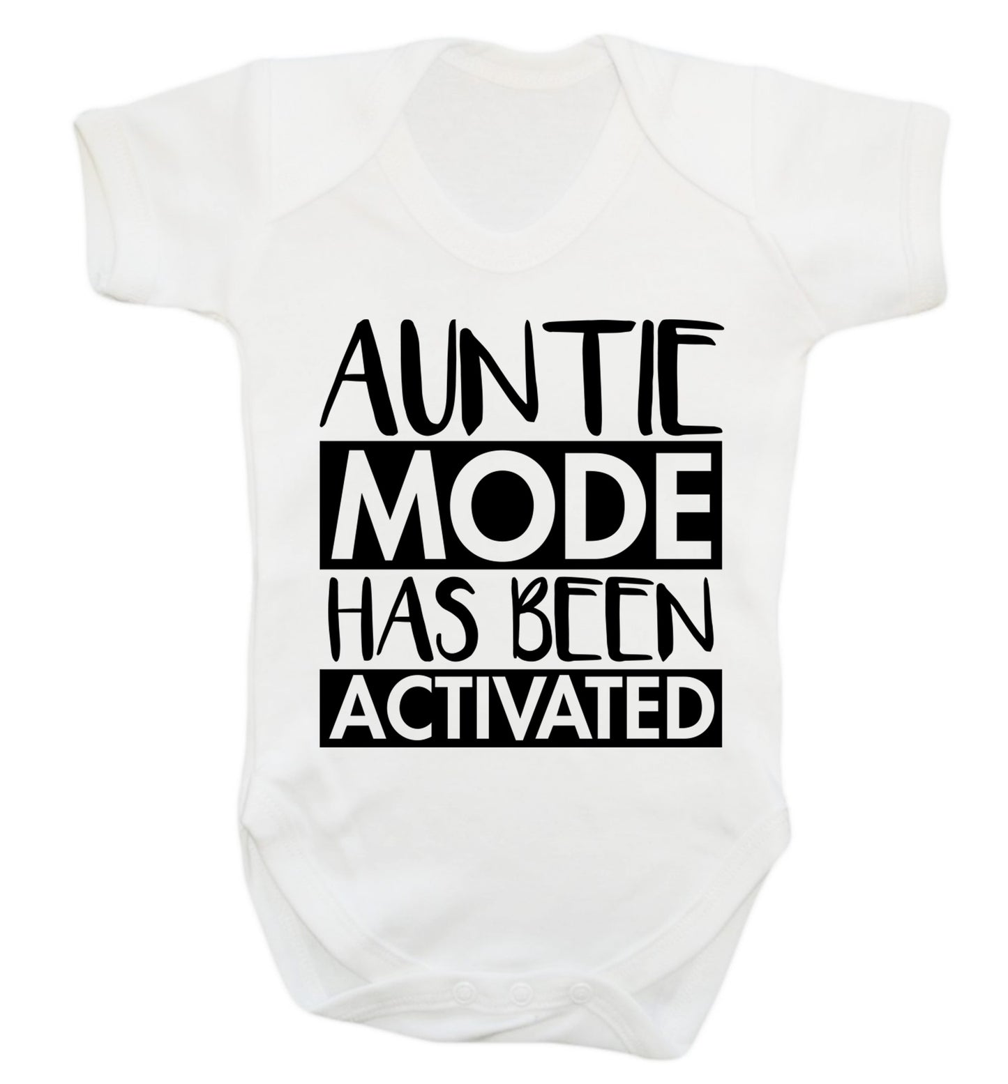Auntie mode activated Baby Vest white 18-24 months