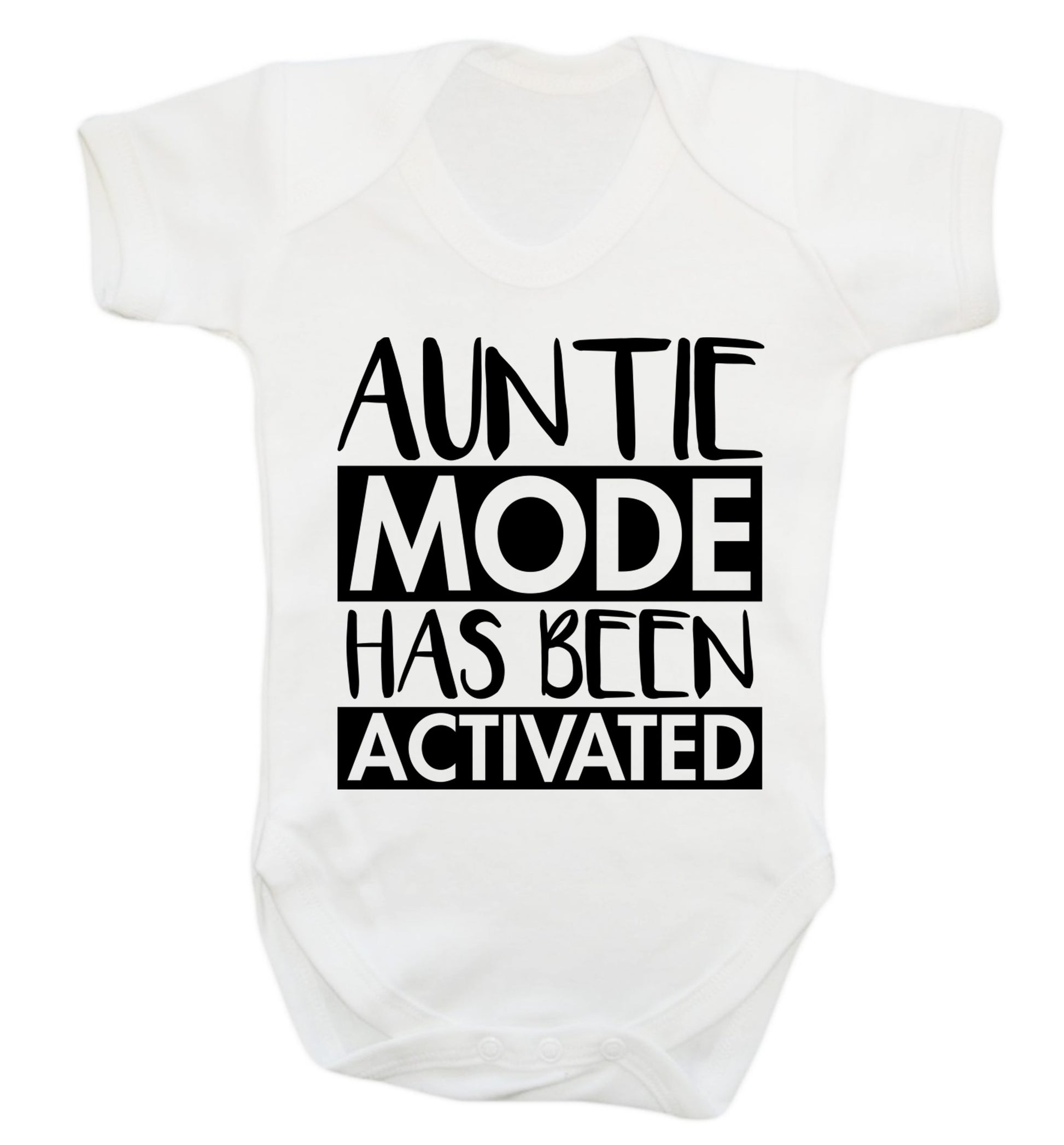 Auntie mode activated Baby Vest white 18-24 months