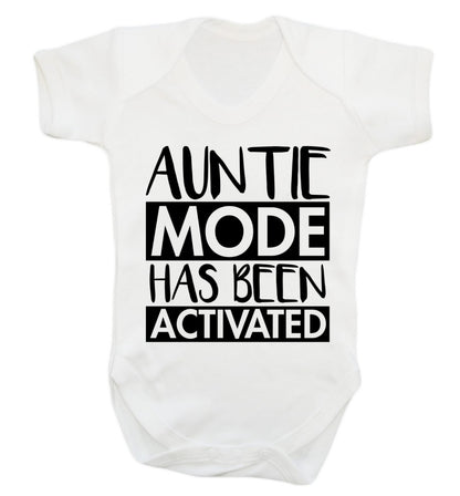 Auntie mode activated Baby Vest white 18-24 months