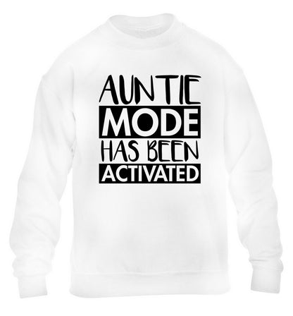 Auntie mode activated children's white sweater 12-14 Years