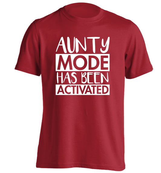 Aunty mode activated adults unisex red Tshirt 2XL