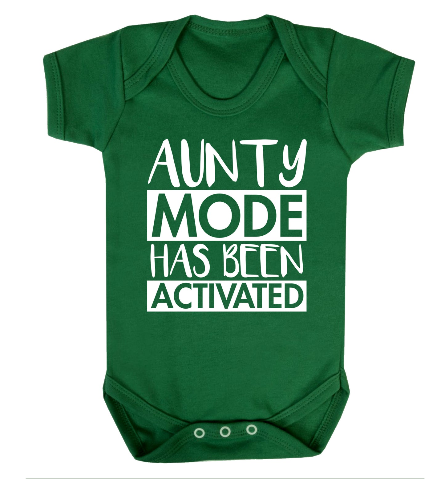 Aunty mode activated Baby Vest green 18-24 months