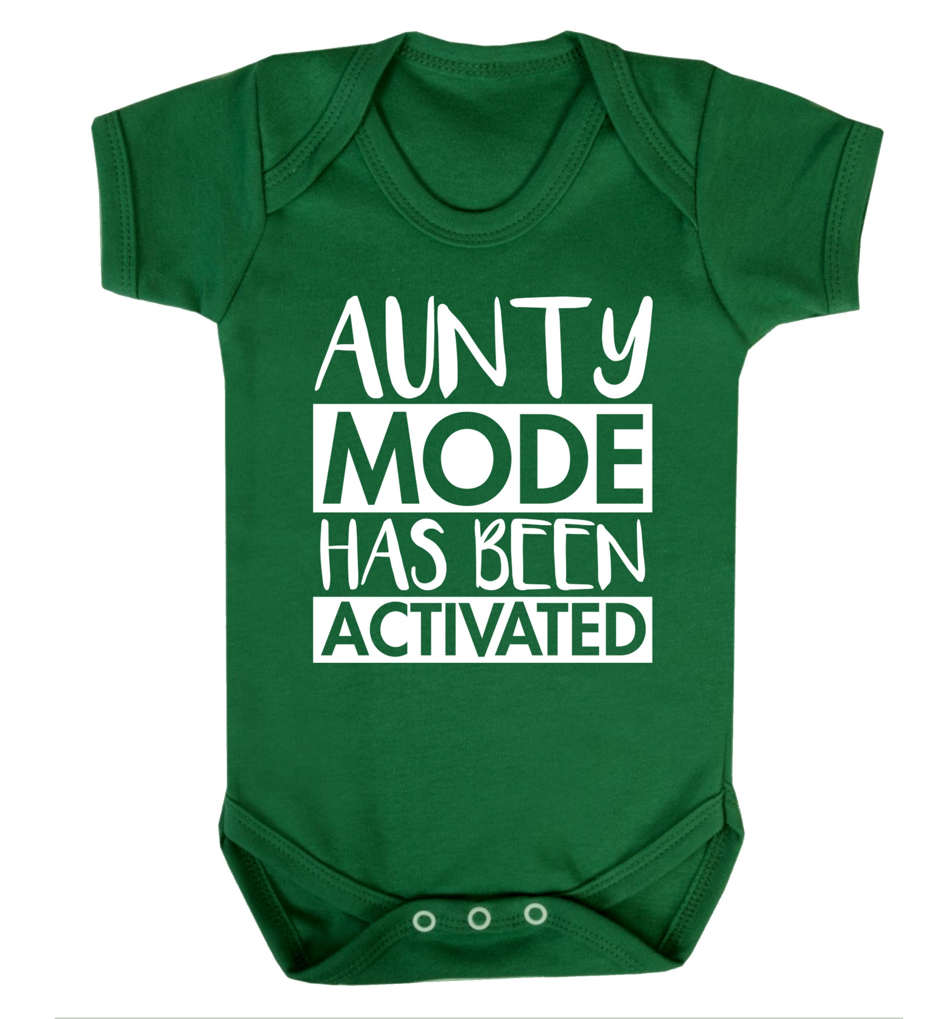 Aunty mode activated Baby Vest green 18-24 months
