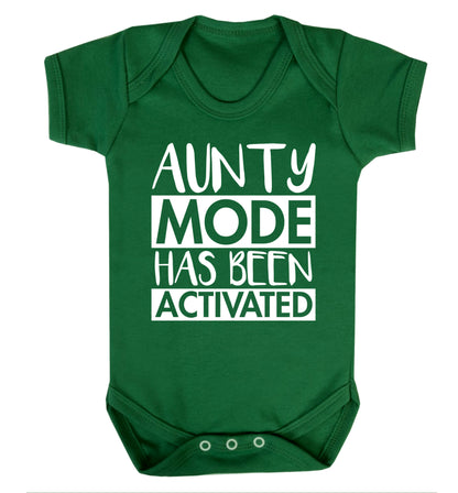 Aunty mode activated Baby Vest green 18-24 months