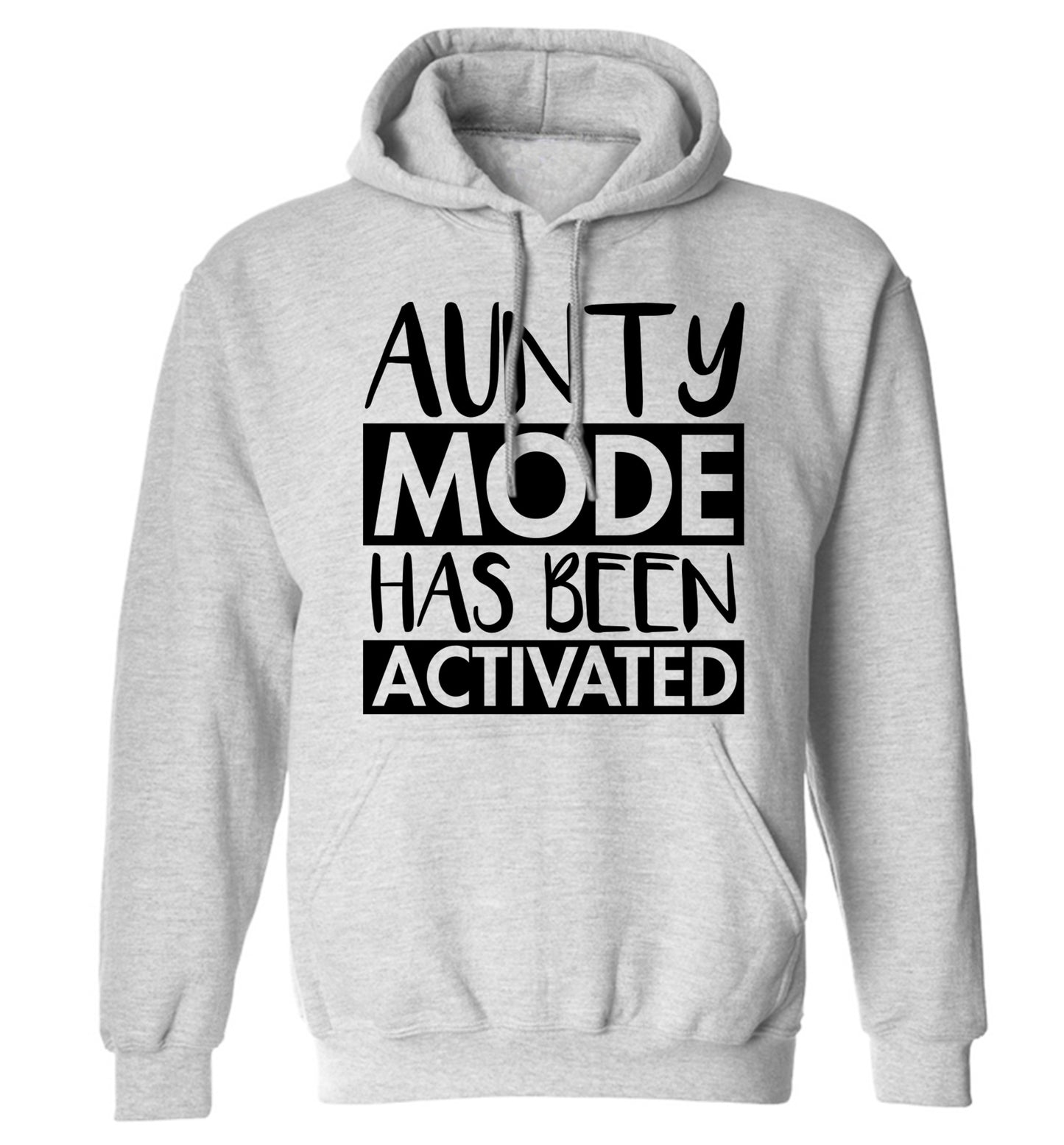 Aunty mode activated adults unisex grey hoodie 2XL