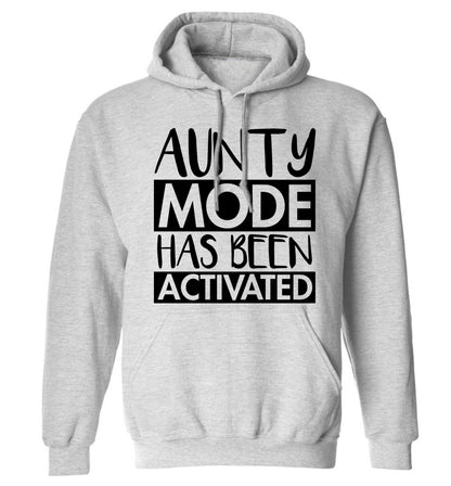 Aunty mode activated adults unisex grey hoodie 2XL